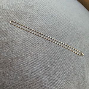 Sterling silver beautiful box chain necklace~